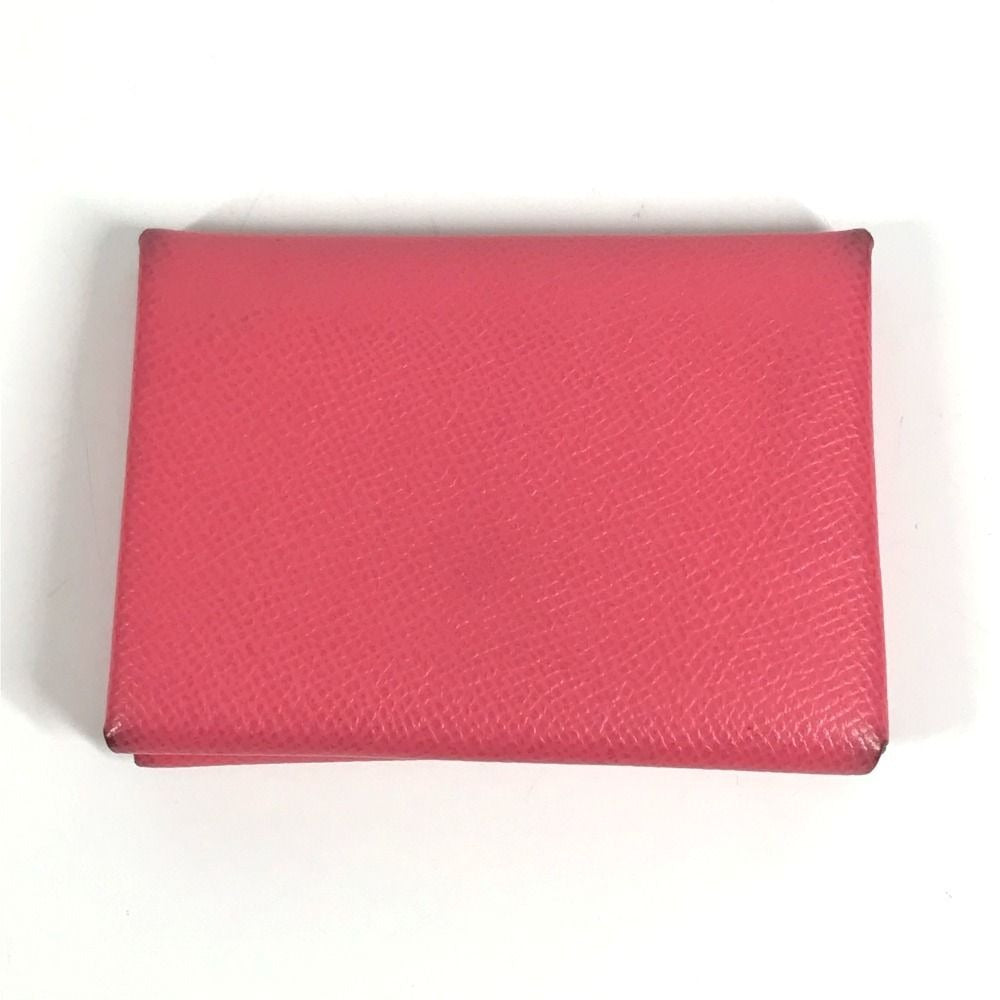 Hermes Bifold Wallet Calvi Duo Epsom Rose Azalea Pink