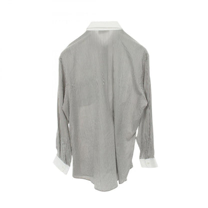 Celine Triomphe Embroidery Silk Cotton Shirt Gray White — view 2
