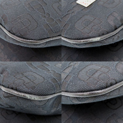 Gucci Horsebit Pattern 211523 Canvas Black Shoulder Bag Black 1563 Gucci