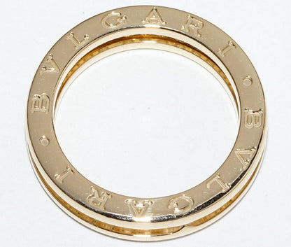 Bulgari Ring 18K Yellow Gold Diamond Bzero1 Ring XS 1 Band Full Diamond An850561