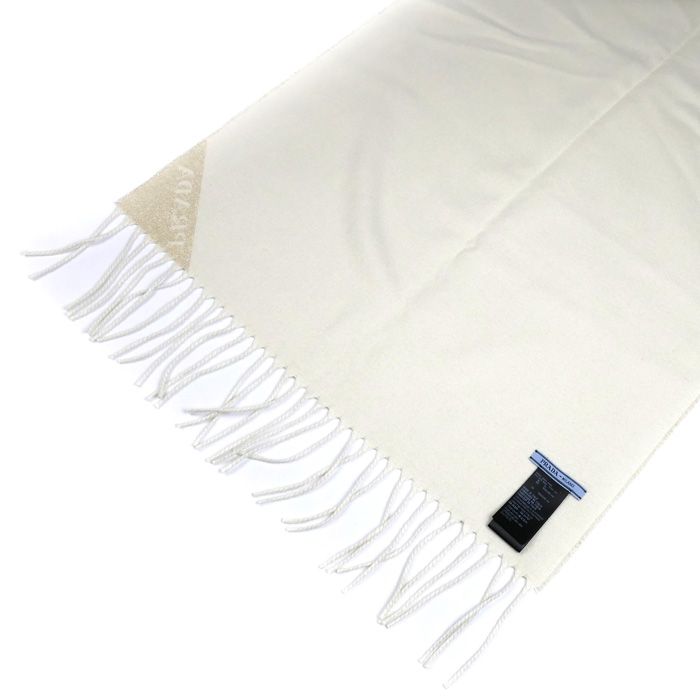 Prada Jacquard Evening Scarf Gold And White 1fs091_dgi_f0x0a IC Chip Silk X