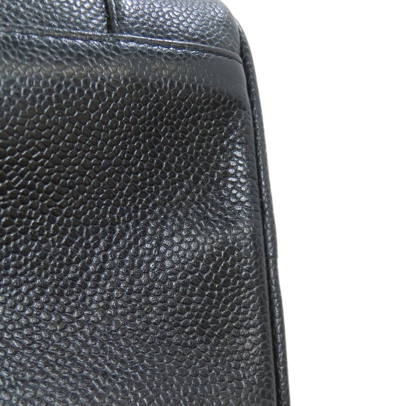 Chanel Vanity Gold Hardware Tote Bag Grained Calfskin Women's