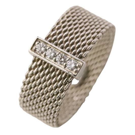 Tiffany & Co Diamond Somerset Ring Silver