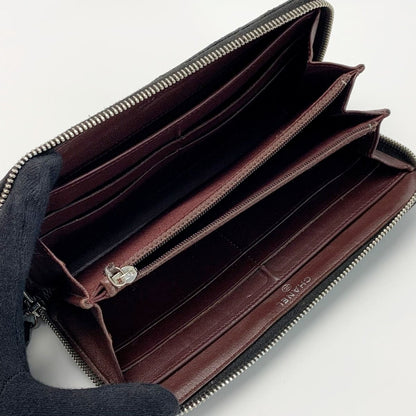 Chanel Matelasse Lamb Leather A50097 Black Round Zipper Wallet Ladies