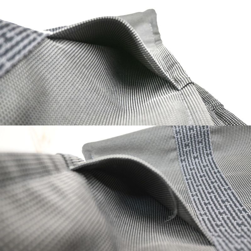 Hermes Her Line MM Hand Tote Bag Canvas Gray 38ka972