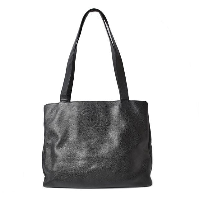 Chanel Shoulder Bag Tote Bag A4 Caviar Skin Black