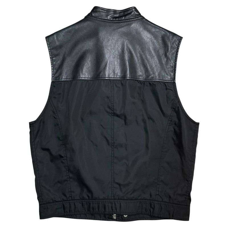 Prada 1996 Archive Leather Nylon Docking Vest Archive Leather Nylon Docking