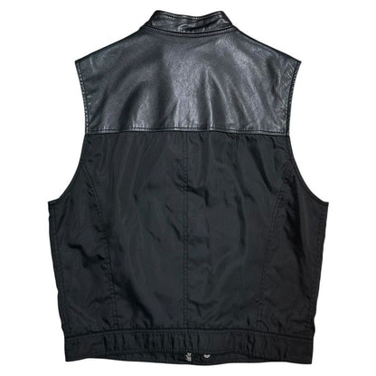 Prada 1996 Archive Leather Nylon Docking Vest Archive Leather Nylon Docking