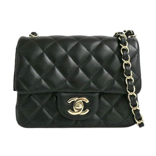 Chanel Mini Quilted 17 Mini Classic Handbag Black Chain