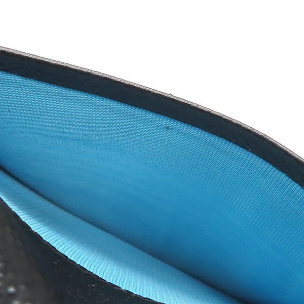 Bvlgari Card Case Bvlgari Man Leather Black Silver Hardware Black Card Holder