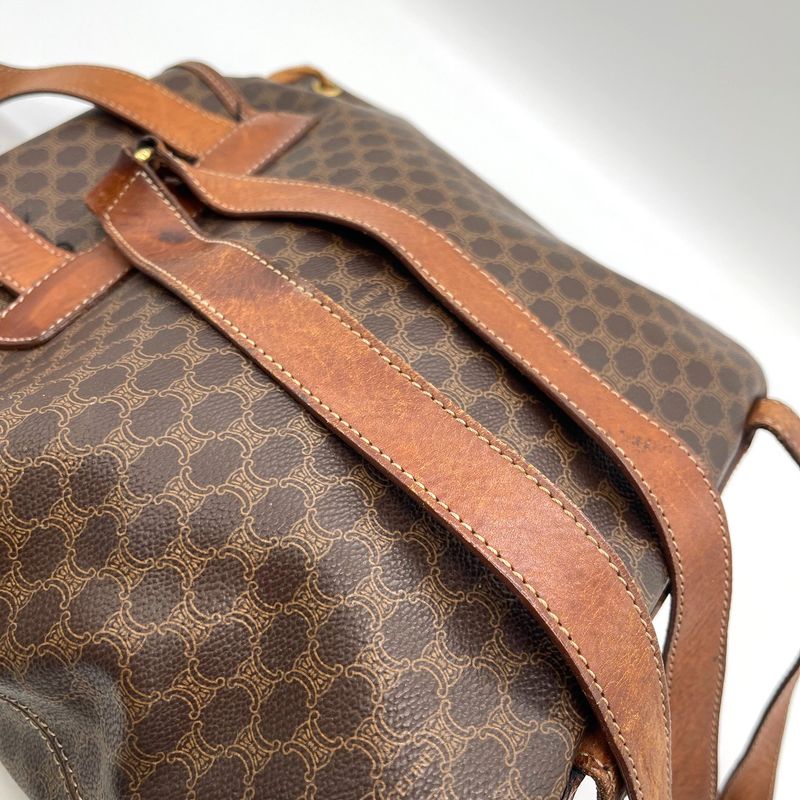 Celine MC96 Backpack Daypack Backpack PVC Leather Macadam Brown Color Casual