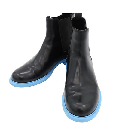 Louis Vuitton Monogram Dimension Line Side Gore Boots Black Sky Blue Leather 7