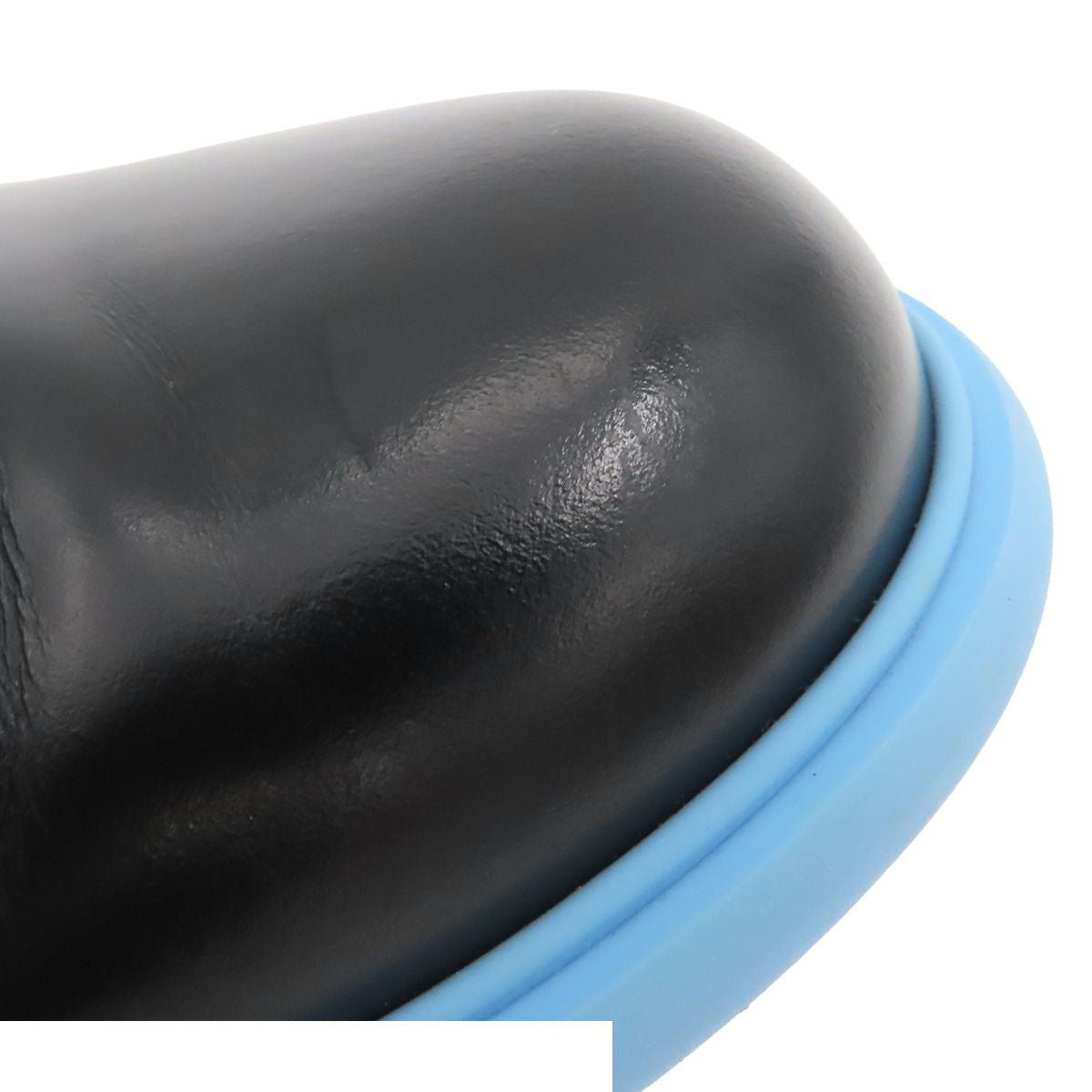 Louis Vuitton Monogram Dimension Line Side Gore Boots Black Sky Blue Leather 7 — view 6