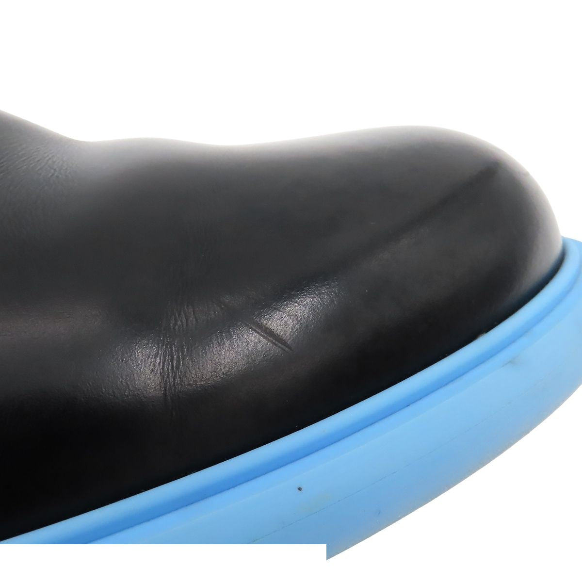 Louis Vuitton Monogram Dimension Line Side Gore Boots Black Sky Blue Leather 7 — view 7