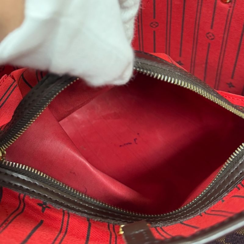 Louis Vuitton Neverfull MM Damier Tote Bag Damier Canvas N51105 Brown Women