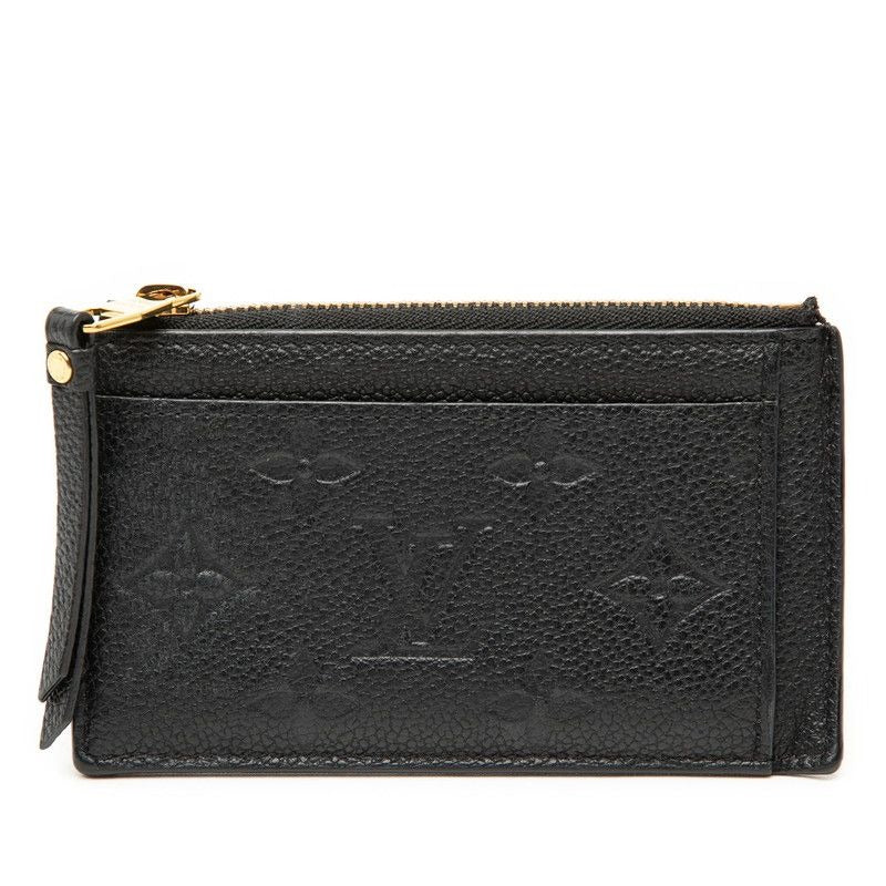 Louis Vuitton Monogram Empreinte Card Holder Zip Coin Case Fragment Noir Black