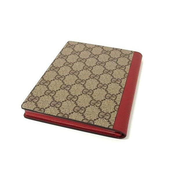 Gucci Pattern GG Supreme Leather Cat Notebook Notepad Stationery Brown — view 2