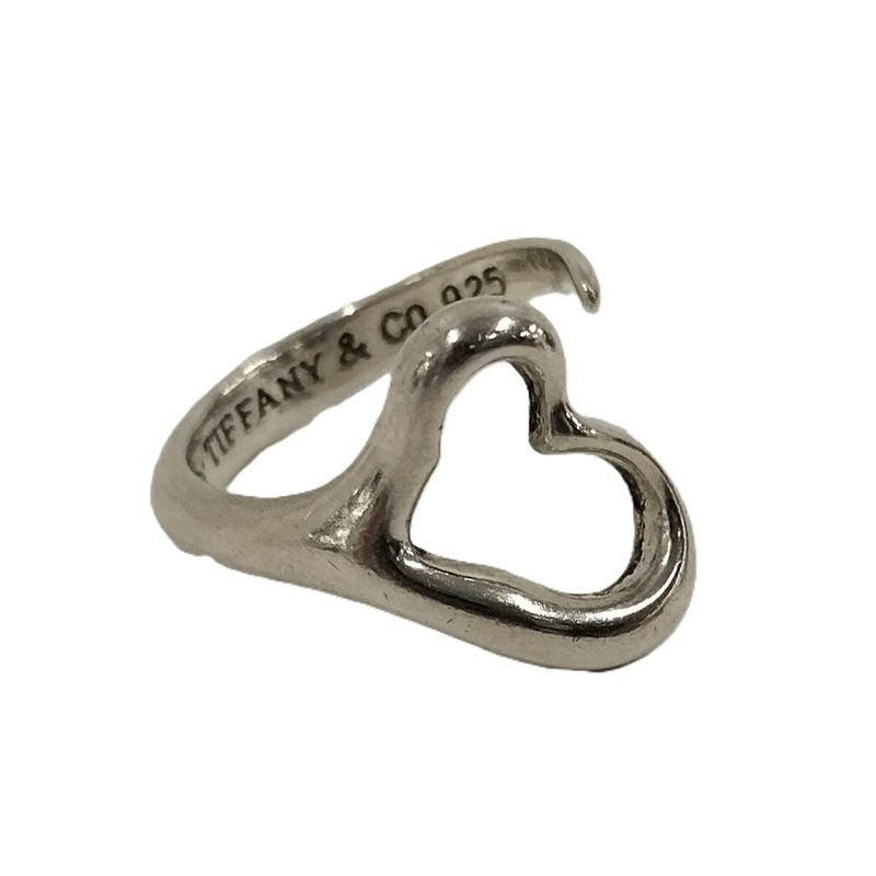 Tiffany & Co Open Heart Ring Size 9 Elsa Peretti 925 SV Silver
