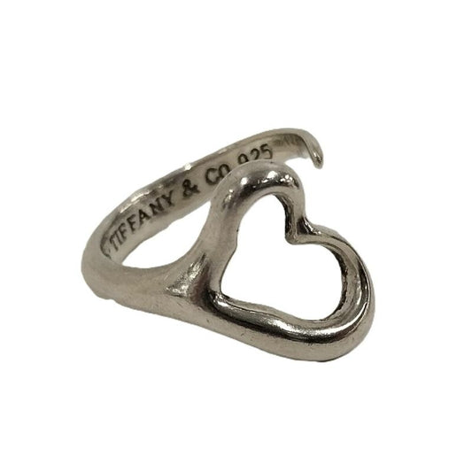 Tiffany & Co Open Heart Ring Size 9 Elsa Peretti 925 SV Silver