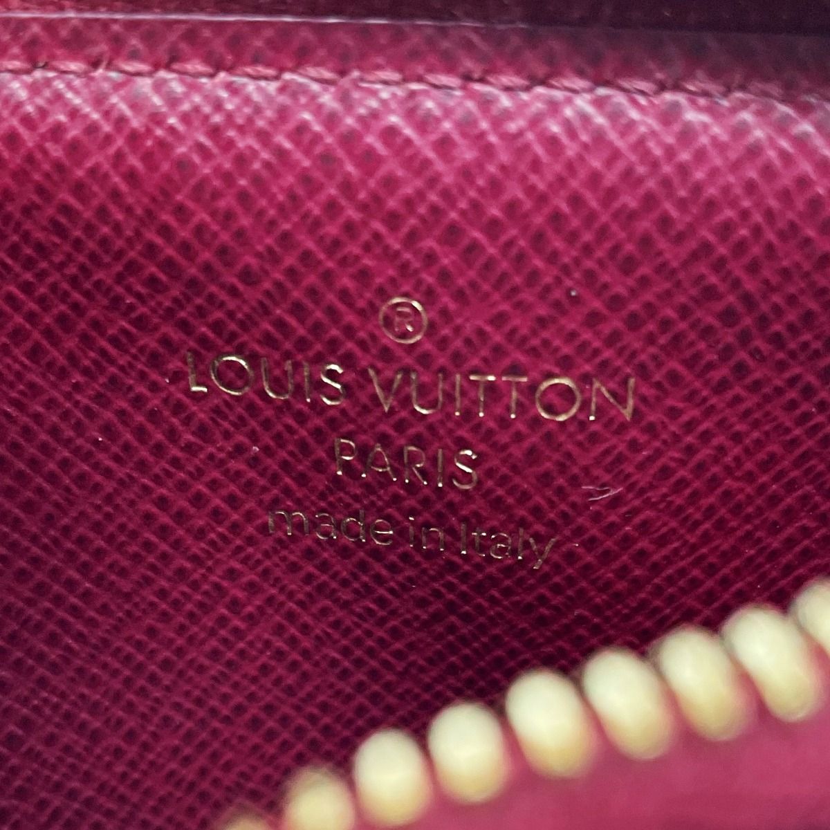 Louis Vuitton Porto Carte Zip Coin Case M67889 Monogram × Pink Ladies Gold