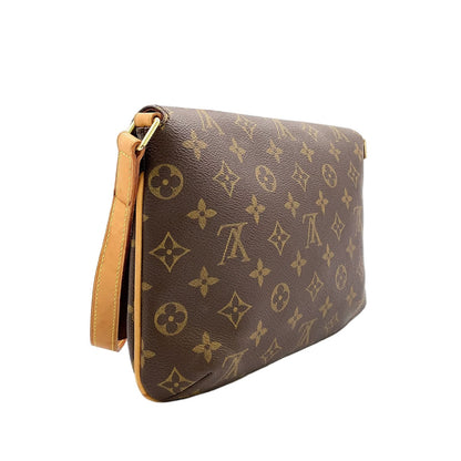 Louis Vuitton Musette Tango Short Strap Monogram Leather Brown Shoulder Bag Gold — view 2