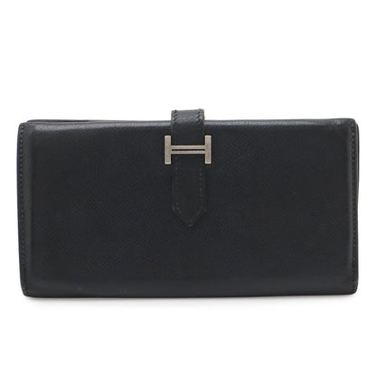 Hermes Bearn Classic Bifold Wallet Veau Epsom Black Silver