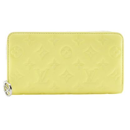Louis Vuitton Zippy Wallet Coussin M83104 Lambskin Smiley Yellow Ladies Long