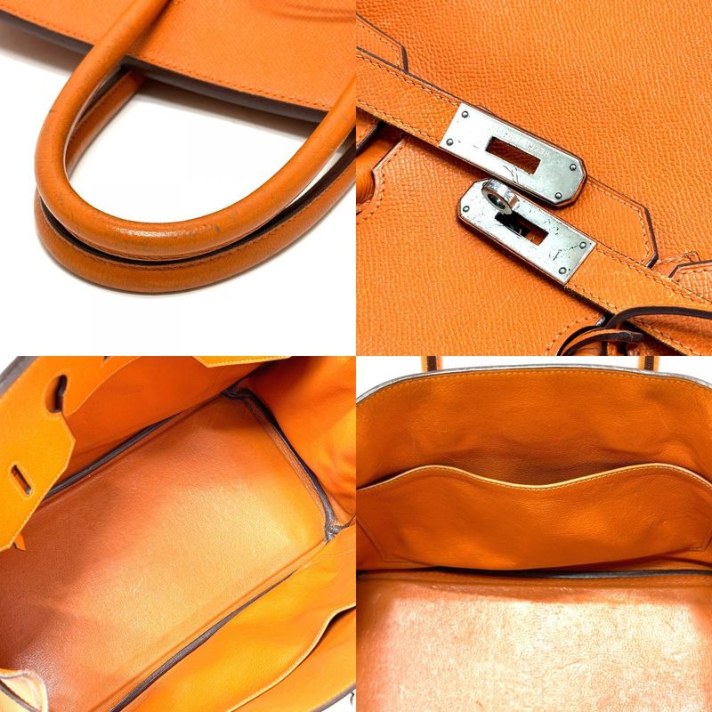 Hermes Handbag Birkin 35 Vaux Epson Orange