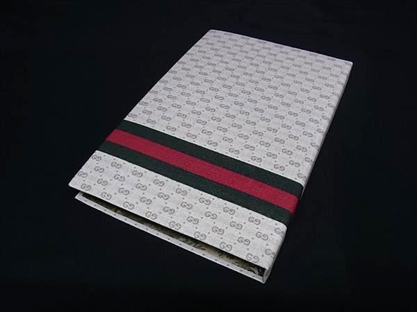 Gucci Sherry Line Micro GG Horsebit PVC Notebook Stationery Ivory