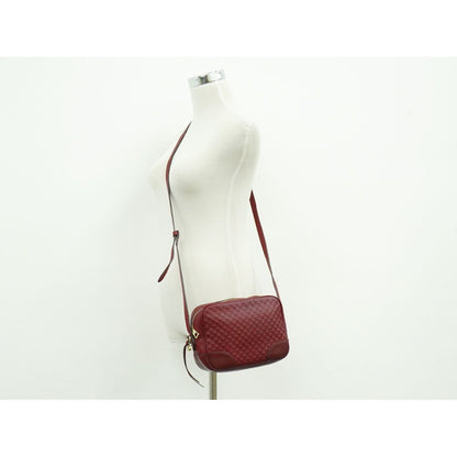 Gucci Micro Guccissima Leather Shoulder Bag Pochette Red — view 6