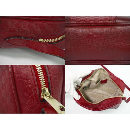 Gucci Micro Guccissima Leather Shoulder Bag Pochette Red — view 8
