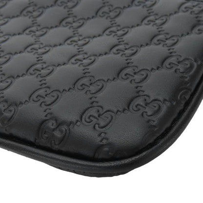 Gucci Coin Case 544476 Striped Leather Black Silver Hardware Small Case Key