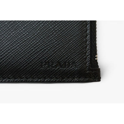Prada Fragment Case Card Coin Logo Leather Nero Black 2 Mc021 — view 4