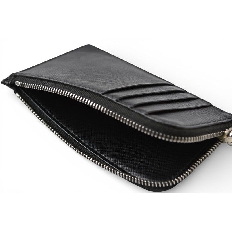 Prada Fragment Case Card Coin Logo Leather Nero Black 2 Mc021 — view 7