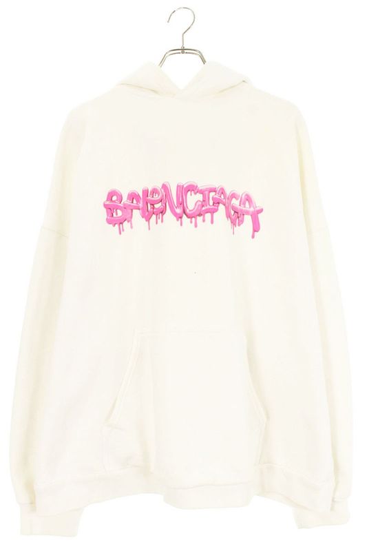 Balenciaga 22SS 675003 Tlvf2 Paint Logo Pullover Hoodie Men's 5