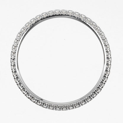 Cartier Etancel Full Eternity 18kwhite Gold With Diamonds #7.5 Ladies 1.1g Ring