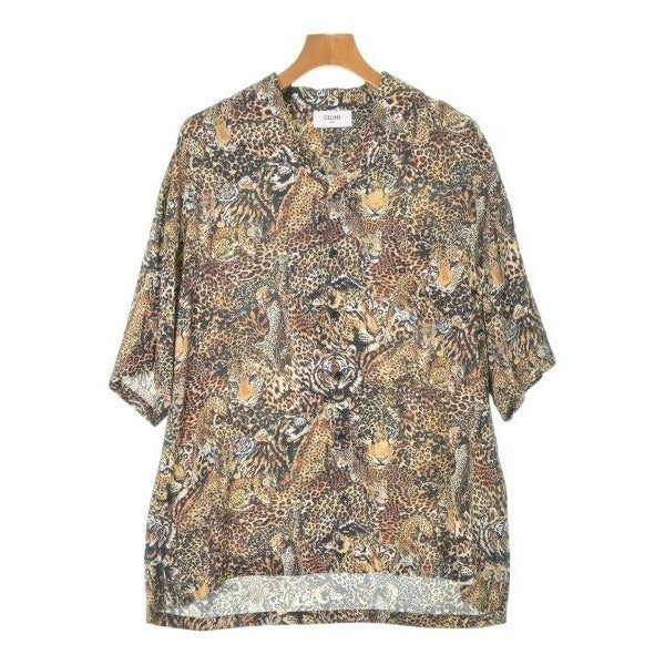 Celine Casual Shirt Black 36 Beige Brown