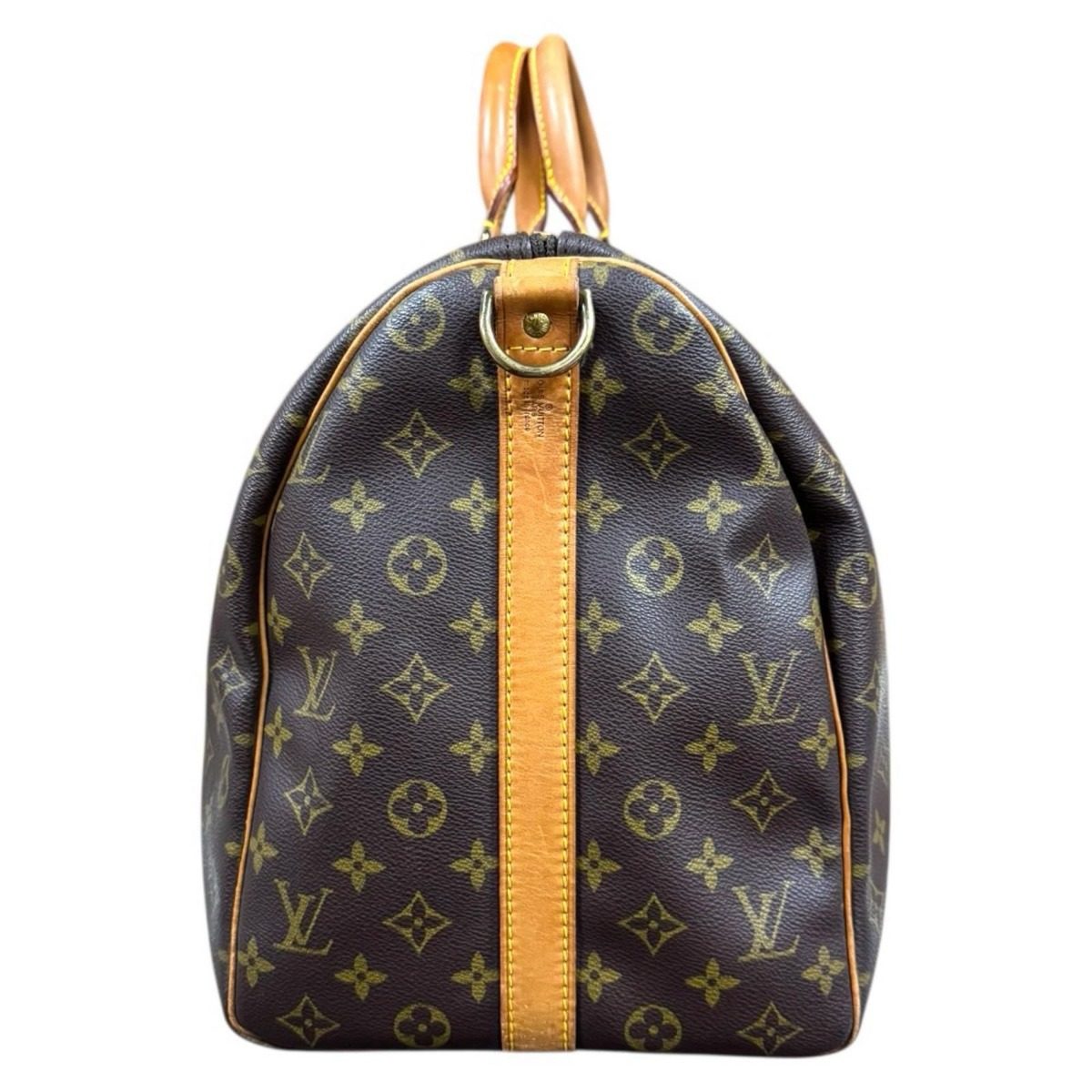 Louis Vuitton Keepall Monogram Shoulder Bag Canvas Brown — view 4