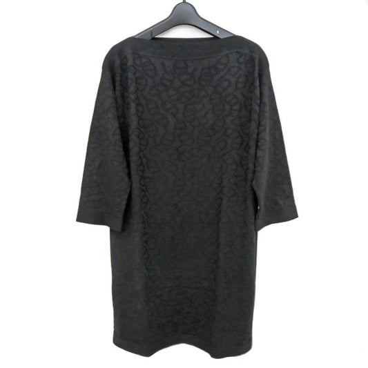Hermes Knit Dress Twill Laine 4 E2530 dc 34 Size Black Chaine D'ancre