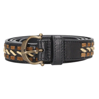 Saint Laurent Paris 649255 Leather Narrow Belt Men's 80