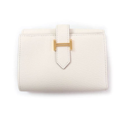 Hermes Bearn Combine Nata Gold Hardware H Logo Compact Wallet Chevre