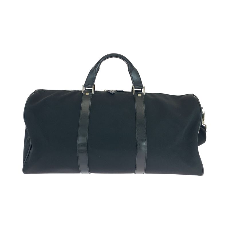 Gucci Black Silver Hardware Nylon 012 0399 Shoulder Bag Boston Bag 2way Men