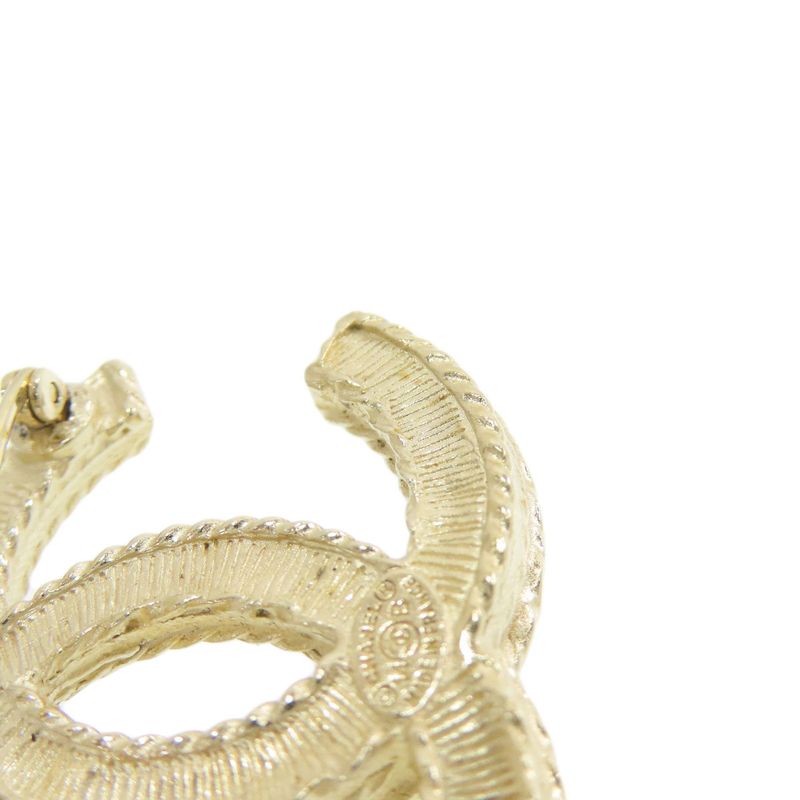 Chanel Coco Mark Faux Pearl Brooch Metal Ladies