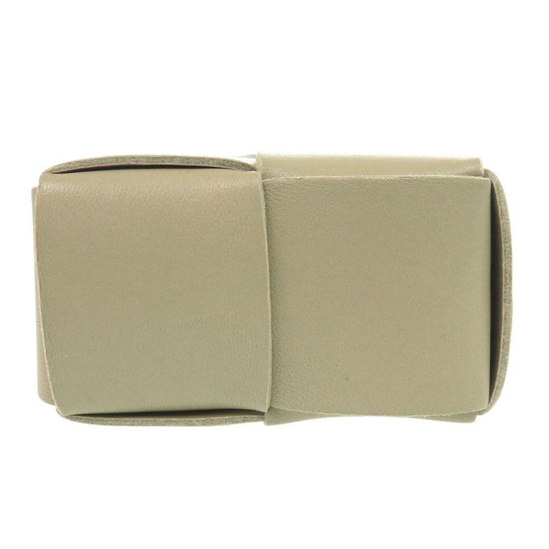 Bottega Veneta Cassette Phone Pouch Leather Khaki Shoulder Bag 1197 Bottega