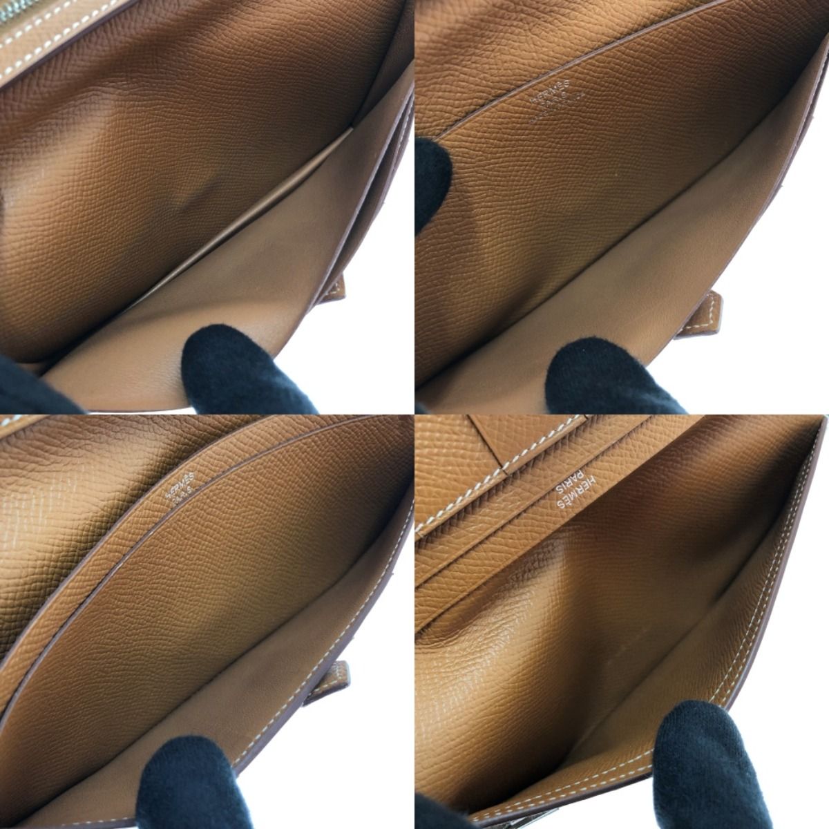 Hermes Long Wallet Bearn Souffle Brown