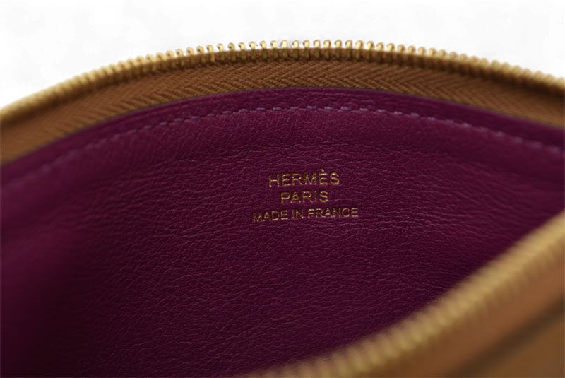 Hermes Card Case Coin Case Mini Pouch Hermes Flat Attou PM Leather D Engraved
