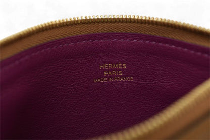 Hermes Card Case Coin Case Mini Pouch Hermes Flat Attou PM Leather D Engraved
