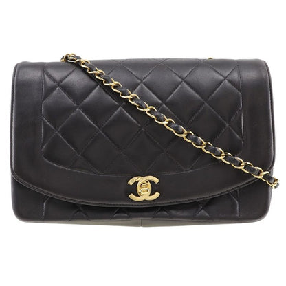 Chanel Chain Shoulder Diana A01165 Lambskin Black Ladies Shoulder Bag
