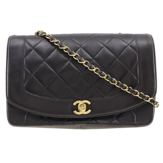 Chanel Chain Shoulder Diana A01165 Lambskin Black Ladies Shoulder Bag