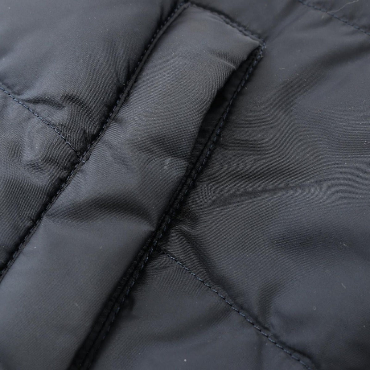 Prada Down Jacket Navy Nylon Long — view 11